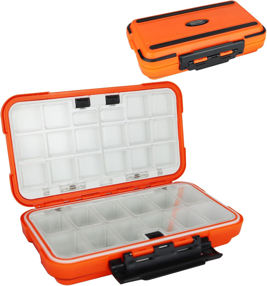 Fishing Tackle Box, Floating Storage Box, Double-Sided Fishing Lure Box with Adjustable Dividers Jewelry Organizer Making Kit Storage Container for Lure Hook Beads Earring Tool(Green)
