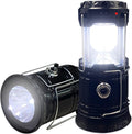 2-Pack Collapsible Camping Lantern XTAUTO Solar USB Rechargeable Portable Lightweight Waterproof LED Flashlight Survival Kits for Indoor Outdoor Home Emergency Light Power Outages Hiking Hurricane