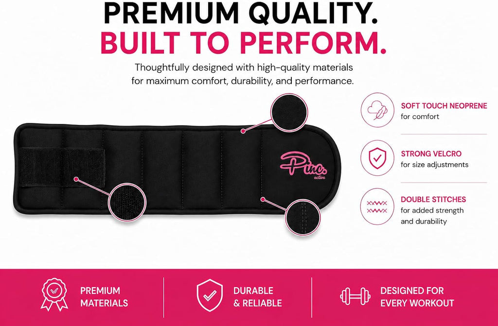 Ankle Weights & Wrist Weights Set 1-10 lb & Adjustable for Women, Men, Kids