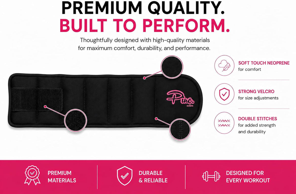 Ankle Weights & Wrist Weights Set 1-10 lb & Adjustable for Women, Men, Kids