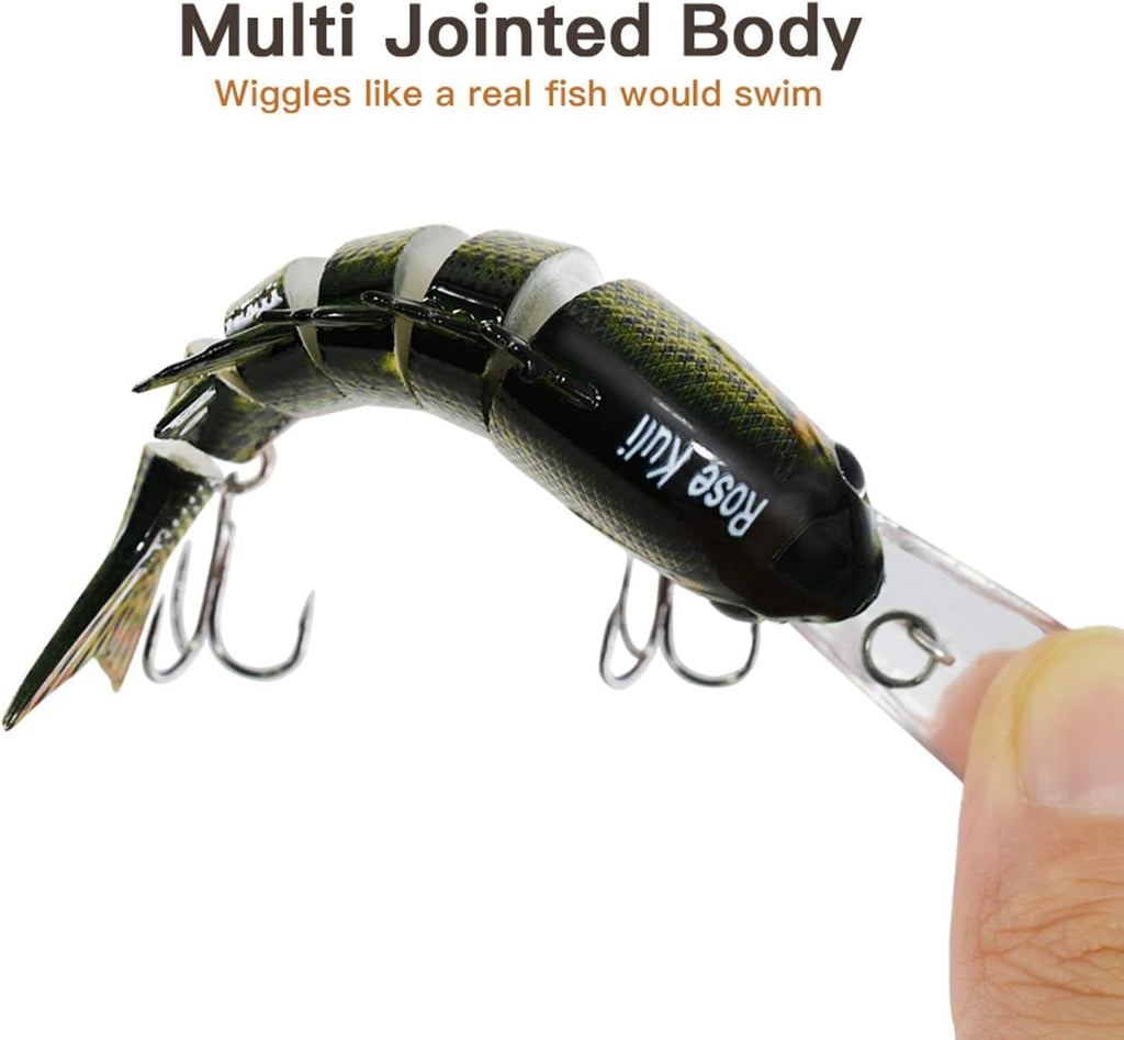 Fishing Lures for Bass Trout Topwater Multi Jointed Swimbaits