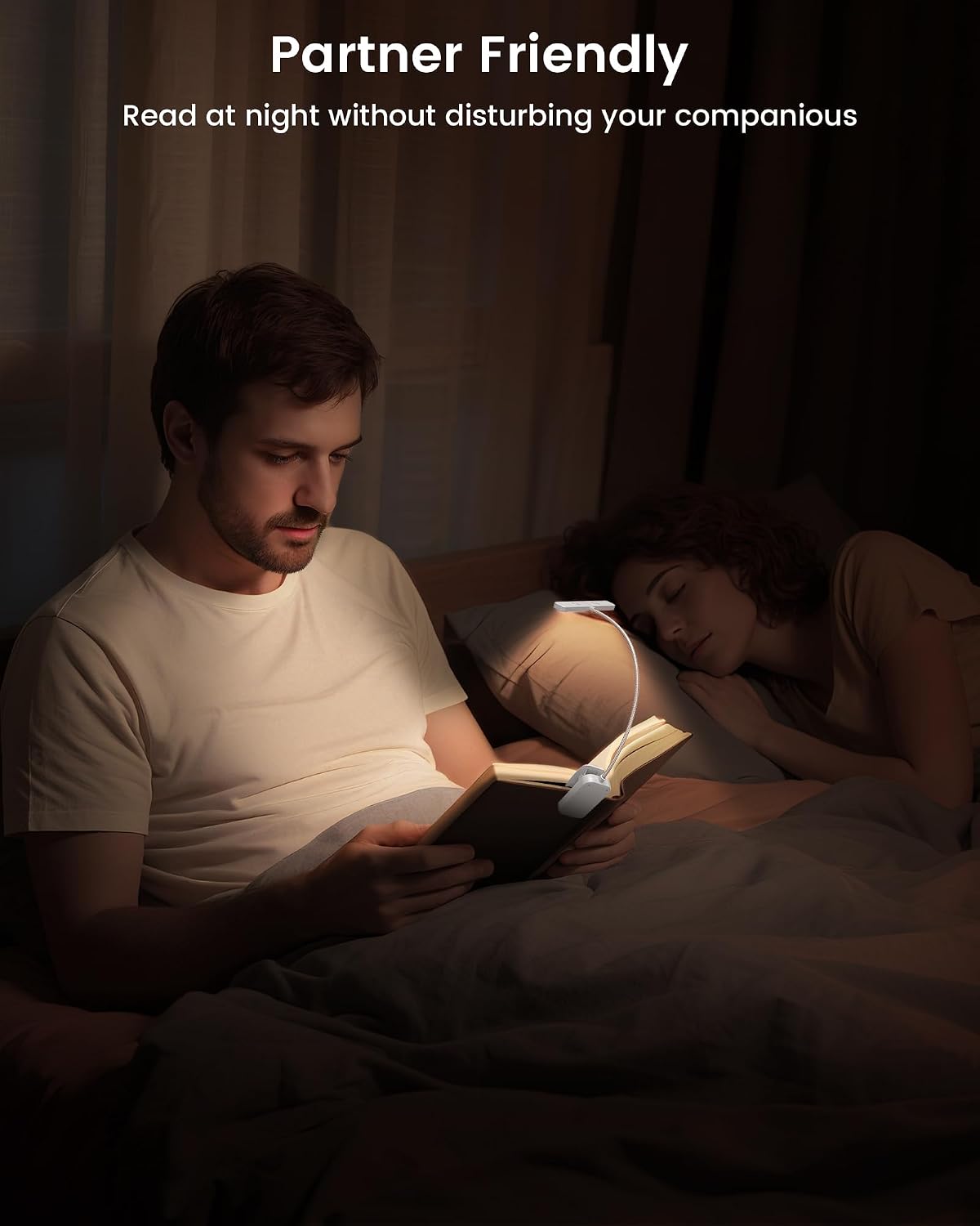 Glocusent 26 LED Reading Lights for Books in Bed, Ideal Gifts for Reader
