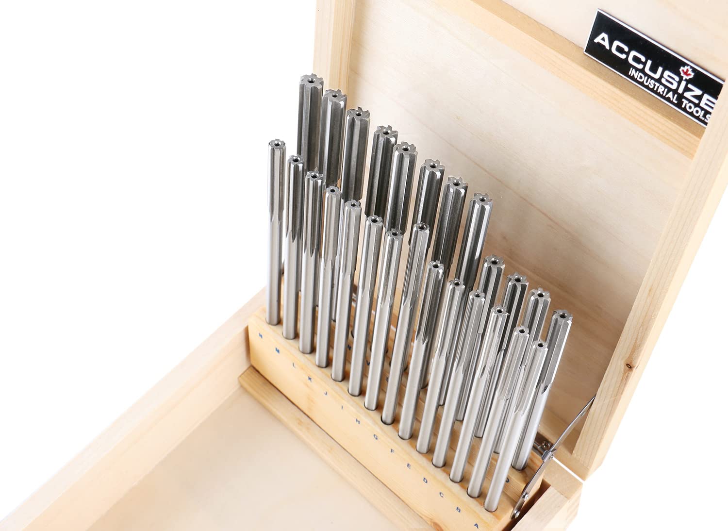 Accusize HSS Chucking Reamer Set Letter Size A to Z, 5500-SL00