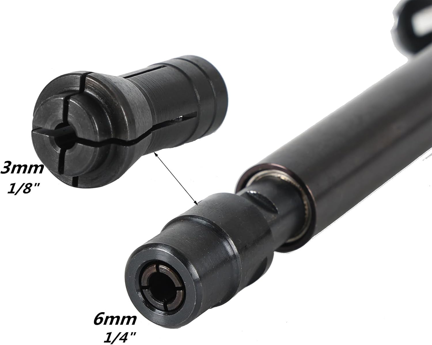 Extra Long Extension 1/4" and 1/8" Straight Air Die Grinder, High Speed Extended Long Shaft Air Die Grinder Tool