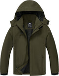 ELLSWOS Men's Lightweight Waterproof Rain Jacket with Detachable Hood