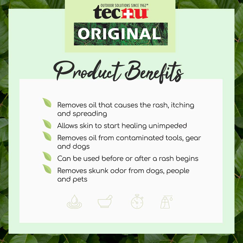 Tecnu Original Poison Oak & Ivy Outdoor Skin Cleanser - First Step in Poison Ivy Treatment, Camping Essentials, 12 Fluid Ounce
