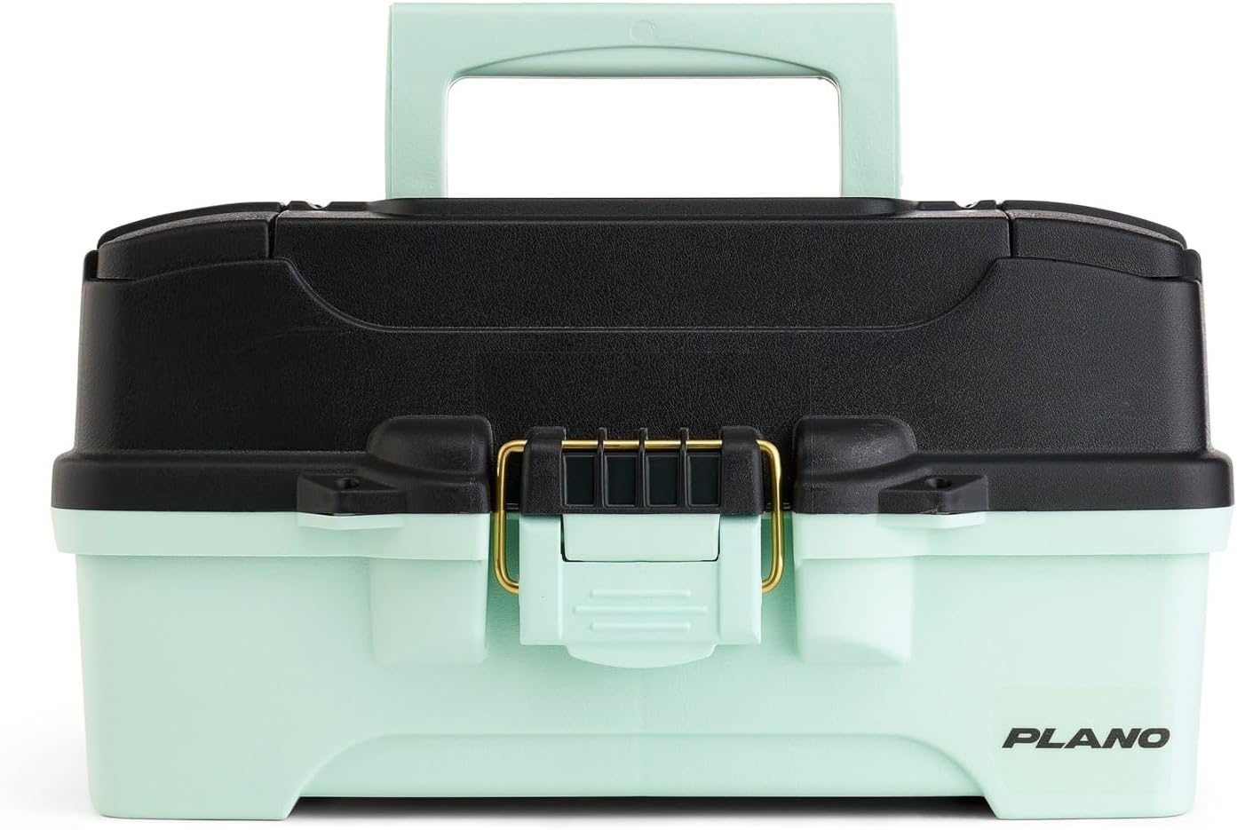 Plano Catch All One-Tray Tackle Box Kit, Black/Blue, Rust-Proof Brass Latch, Top-Access Tray with Deep Storage, Made in the USA, Portable Fishing Gear Storage Organizer
