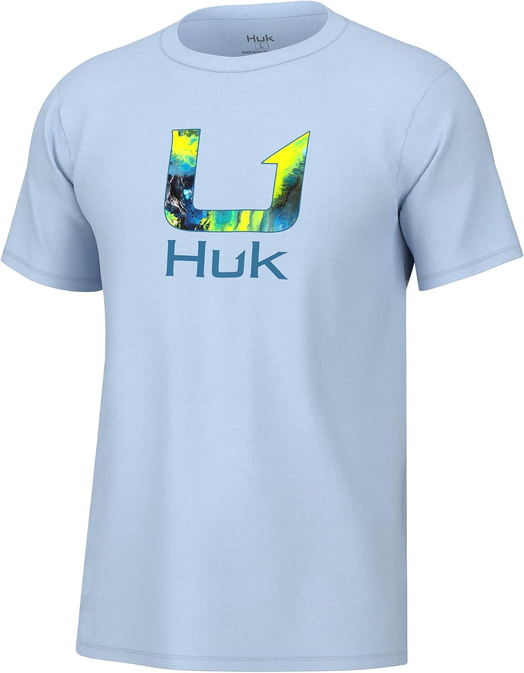 HUK Mens Fishing Graphic Tee, Performance Short Sleeve, Quick-Dry