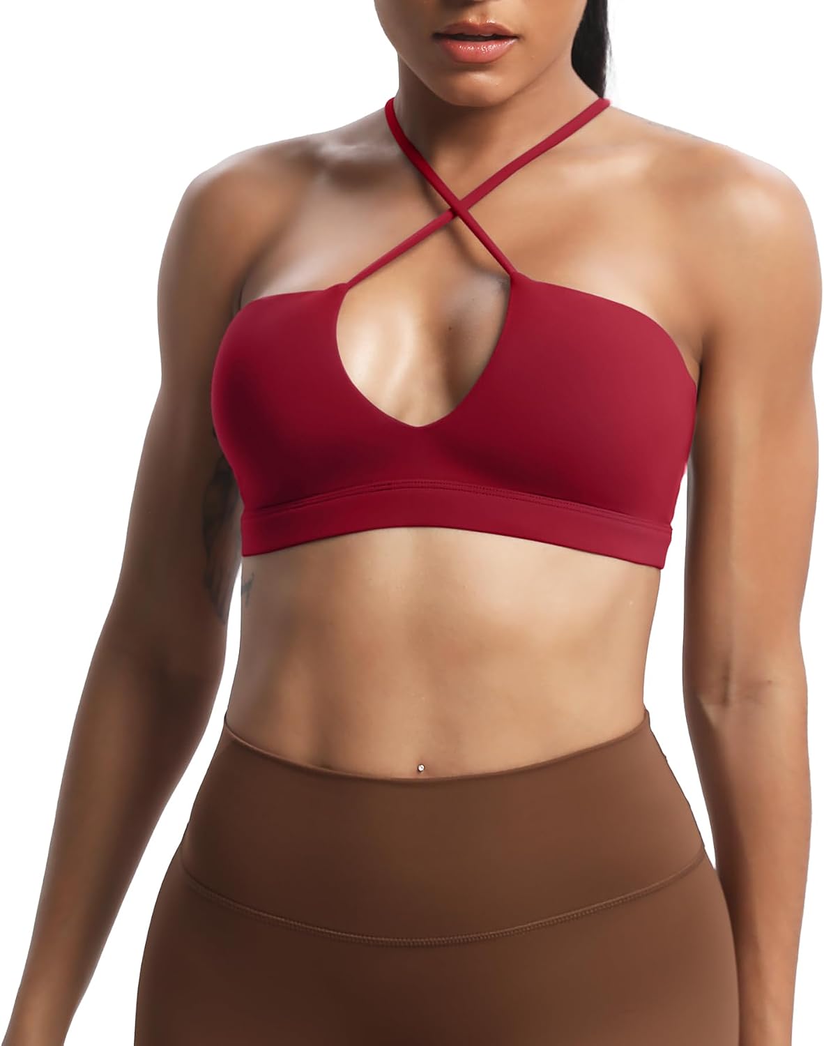 Aoxjox Women's Jamie Deep V Sports Bra