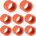 8 Pcs Orange Silicone Fishing Rod Holder Tube Cap Kit Fit for Fishing Rod Pole Rest Rack Insert Protectors Fishing Cart Accessories