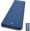Camping Sleeping Pad, 32.7" Extra Wide, Built-in Foot Pump & Pillow