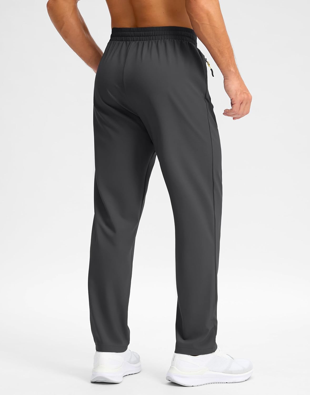 Pudolla Men's Lightweight Hiking Pants Quick Dry Outdoor Sweatpants with Zipper Pockets for Athletic Workout Casual Travel