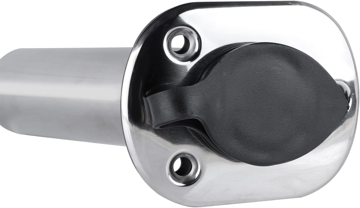 2PCS Flush Mounting Fishing Rod Holders with Rubber Cap, Liner and Gasket (Screws Included)