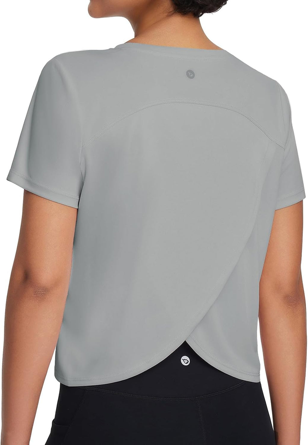 baleaf Women's Athletic Running Shirts Short Sleeve Crop Tops