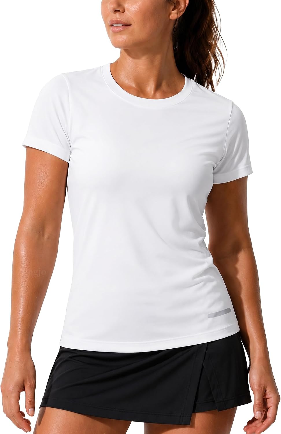 Zengjo Women's Short Sleeve Running Shirts Quick Dry Athletic Workout Tee