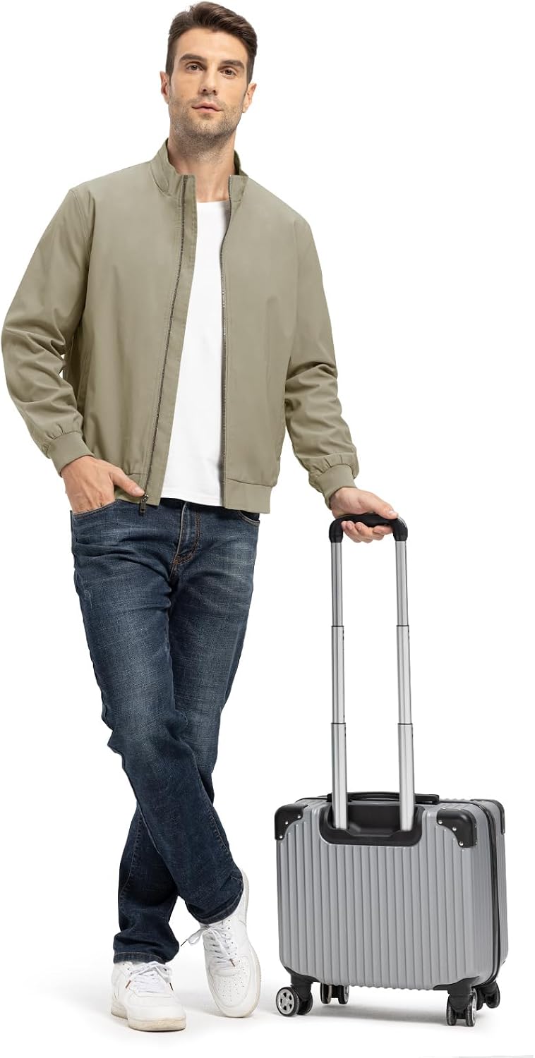 TBMPOY Men's Lightweight Jackets Casual Windbreaker Stylish Light Fall Spring Golf Work Dress Business