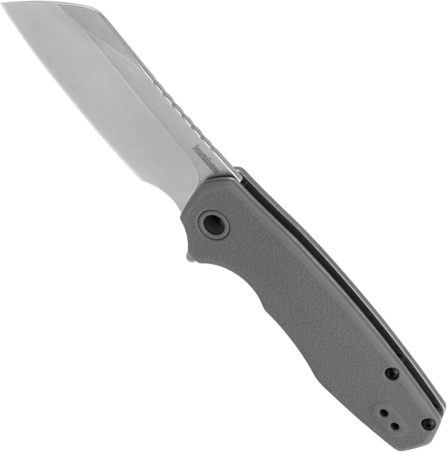 Kershaw Wharf Pocket Knife, Gray, 2.8 Inch Cleaver Blade