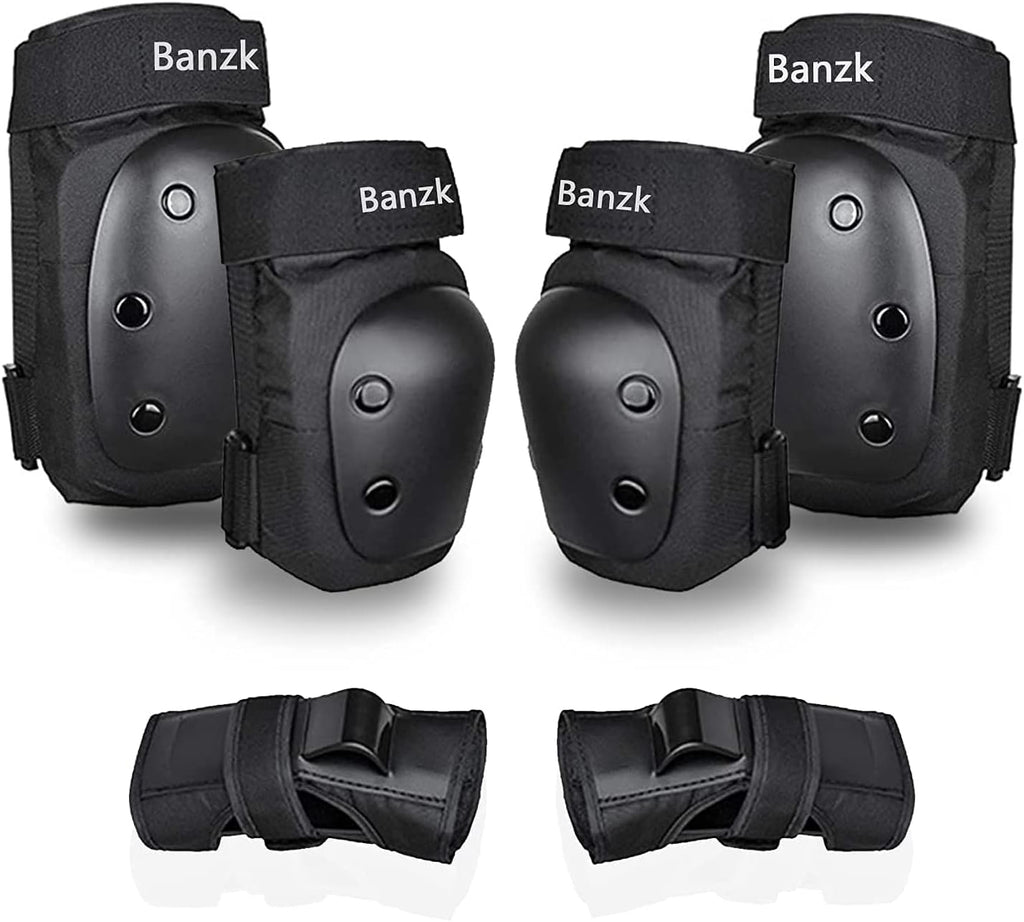 Adult Knee Pads Elbow Pads Wrist Guards for Adult Kids 6 in 1 Protective Gear Set for Skateboarding Biking Roller Skating Cycling Outdoor Sports
