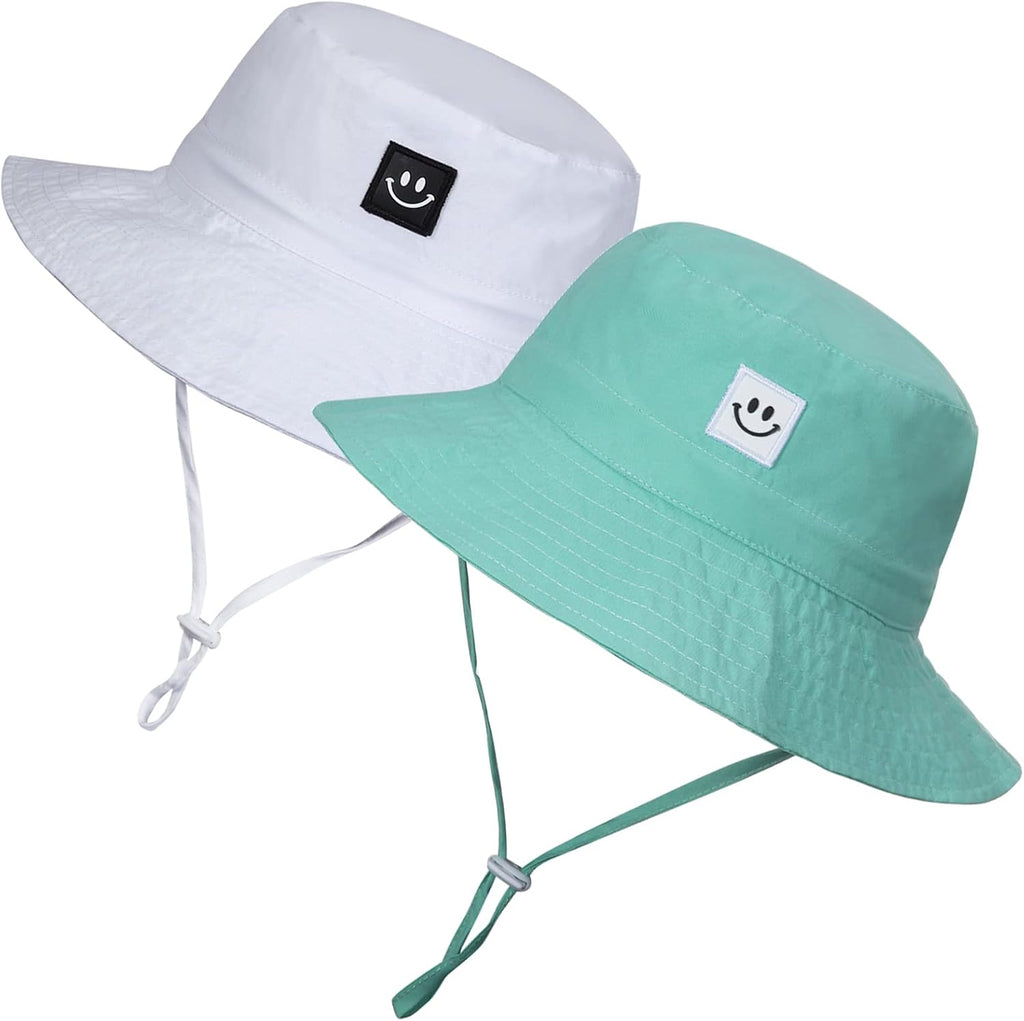 MaxNova Baby Sun Hat Smile Face UPF 50+ Toddler Bucket Hat for Boys Girls 0-7 Years