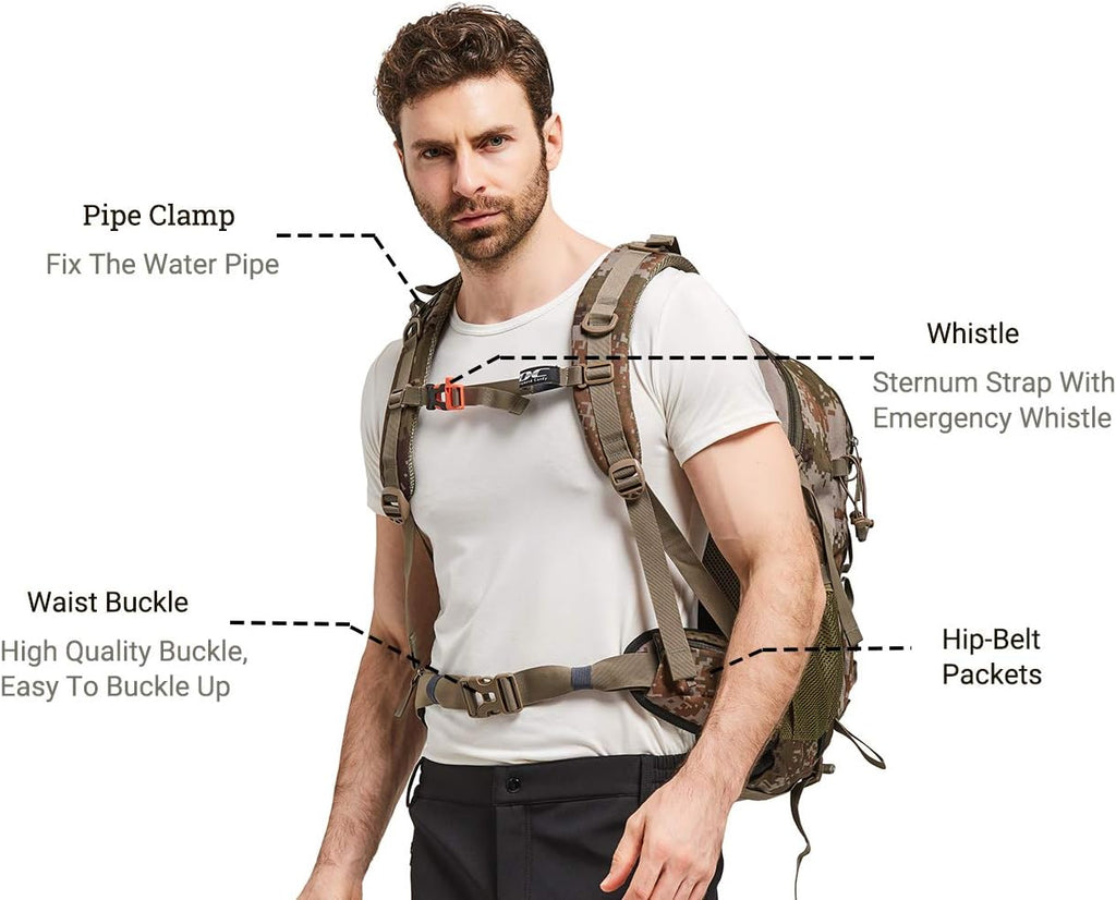 Diamond Candy 40L Hiking Backpack Waterproof Daypack for Men and Women