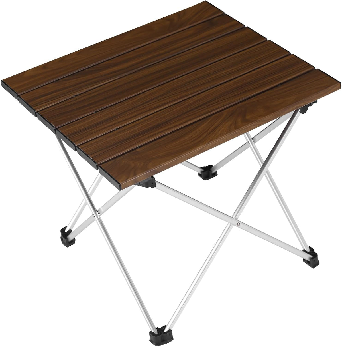 Tesouro Camping Table with Aluminum Table Top, Folding Beach Table Easy to Carry, Prefect for Outdoor, Picnic, BBQ, Cooking, Festival, Beach, Home Use