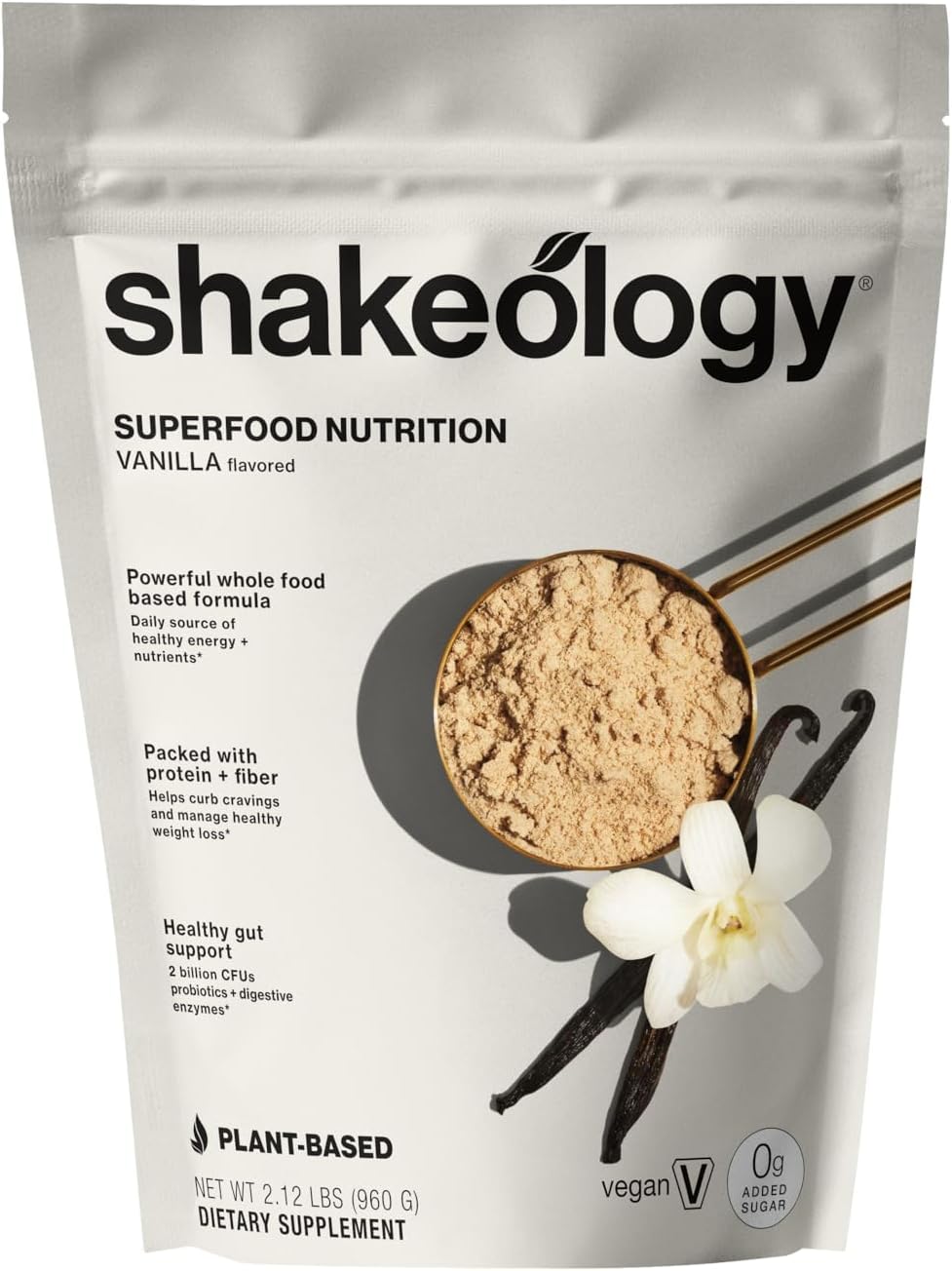 Shakeology 0g Added Sugar Plant Based Protein Powder - Vanilla, 30 Servings