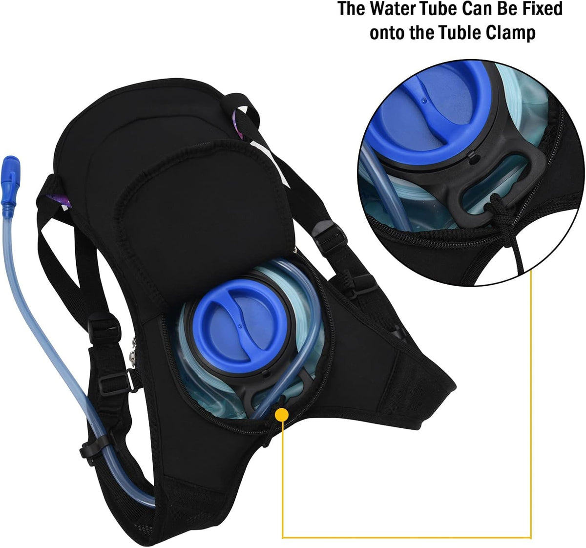 Roptat Hydration Backpack Pack with 2L Hydration Bladder - Lightweight Water Backpack Water Pouch for Women Men Running Riding Biking Music Festival