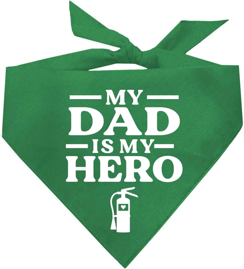 My Dad is My Here Firefighter Dog Bandana (Green, OS 338)