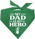 My Dad is My Here Firefighter Dog Bandana (Green, OS 338)