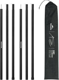 Naturehike Heavy Duty Tent Poles for Tarp, Steel Tarp Poles for Camping Awning Canopy, 0.75in Diameter 3-Section Replacement Poles for Hiking Backpacking, 1.7m(5.6ft) 2-Pack Black