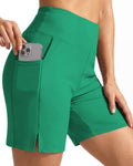 Ommiivex Women Swim Shorts 5 Inches High Waist Extremely Stretch Softness Quick Dry for Pool Beach Board Summer Vacation