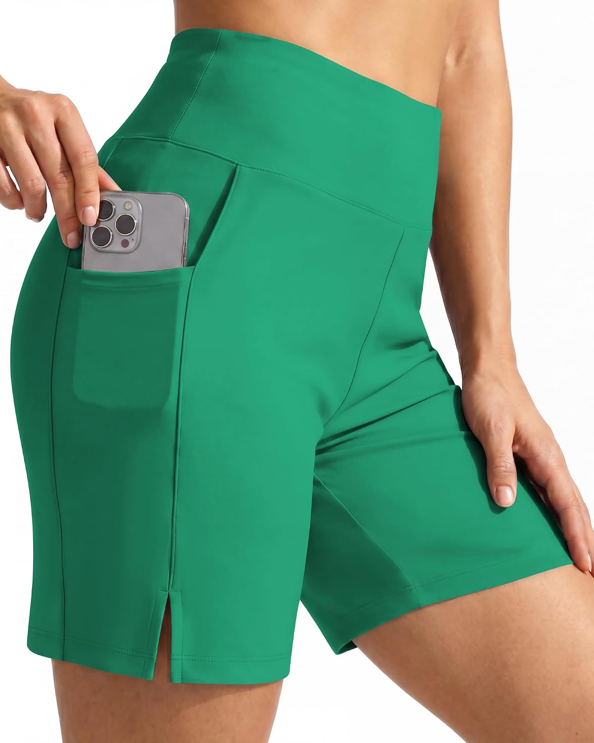 Ommiivex Women Swim Shorts 5 Inches High Waist Extremely Stretch Softness Quick Dry for Pool Beach Board Summer Vacation