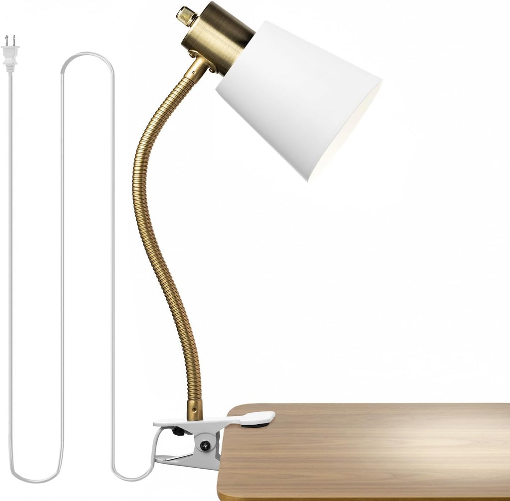 LALISU Desk lamp Eye-Caring Table Lamps 360°Rotation Gooseneck Clip on Lamp