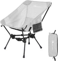 MOON LENCE Portable Camping Chair, Lightweight Backpacking Hiking Chairs,Compact, Foldable,330 lbs Capacity (Grey, Standard)