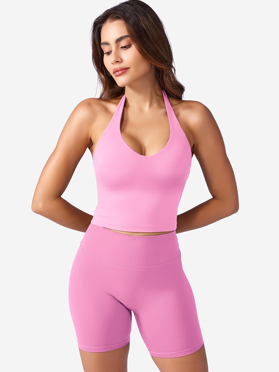 YEOREO CoreFlex Women's Halter Crop Tank Top
