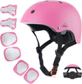 Kids Bike Helmet Set, CPSC Certified with Knee Pads Elbow Pads Wrist Guards,Adjustable Helmet for Ages 3-5-8-15 Toddler Kids&Youth,Bicycle Skateboarding…