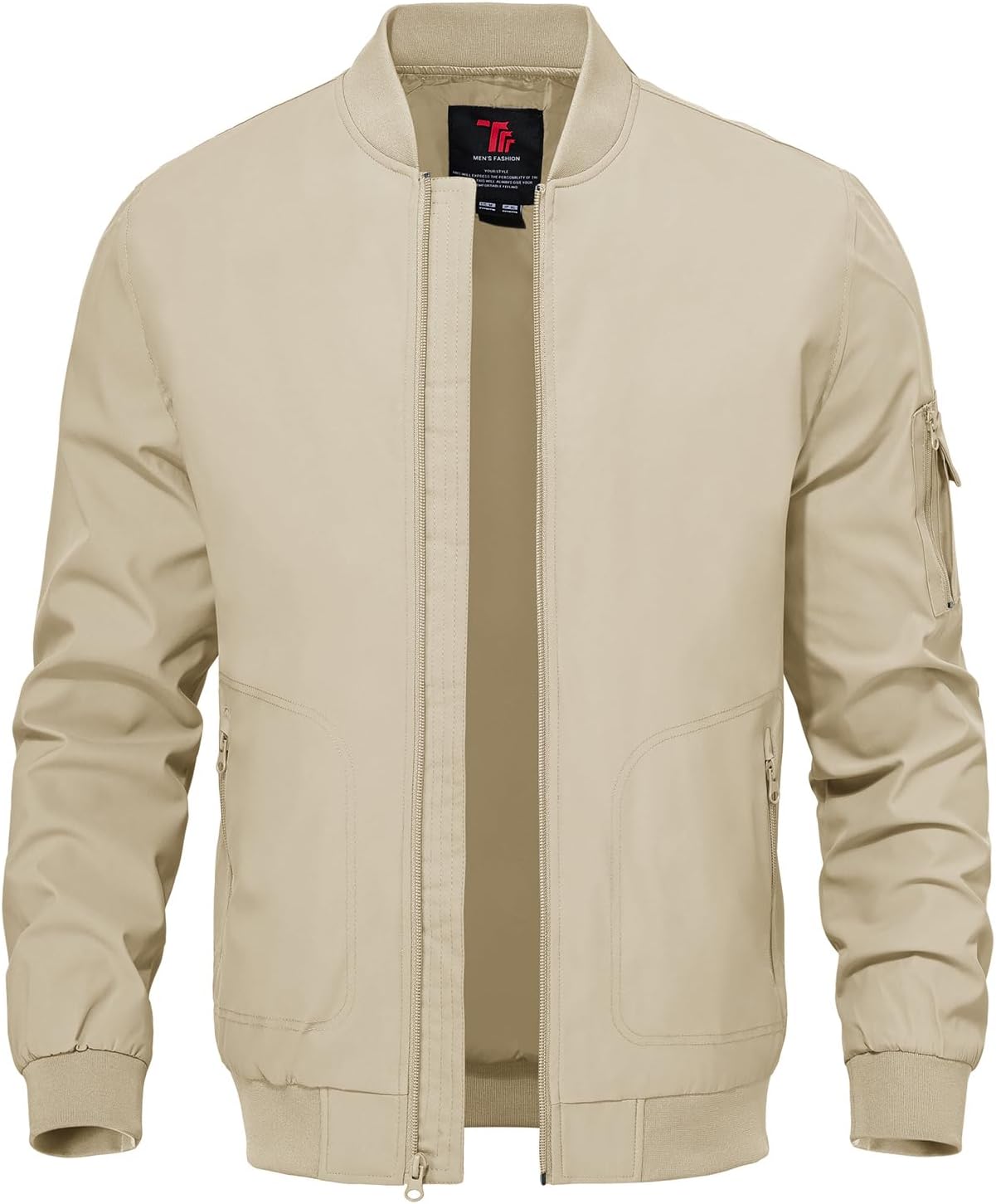 TBMPOY Men's Lightweight Jackets Casual Dress Golf Bomber Windbreaker Fall