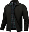 TBMPOY Mens Lightweight Jackets Light Windbreaker Full Zip Casual Work Jacket Golf Business Fall Track Coat with Pockets