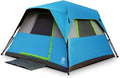 EVER ADVANCED 6 Person Camping Tent, Blackout Design Tent for Camping Instant Cabin Tents for Family with Rainfly, 60s Easy Setup, Water-Resistant