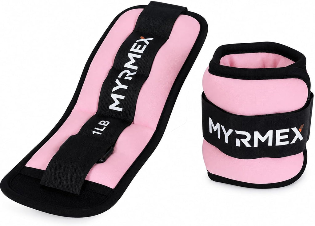 MYRMEX Ankle Weights for Women and Men,1/1.5/2/2.5/3/4 LB Wrist Weights for Women with Hook and Loop Straps Used for Daily Strength Exercises Such As Jogging,Arm waving,Aerobic exercise etc
