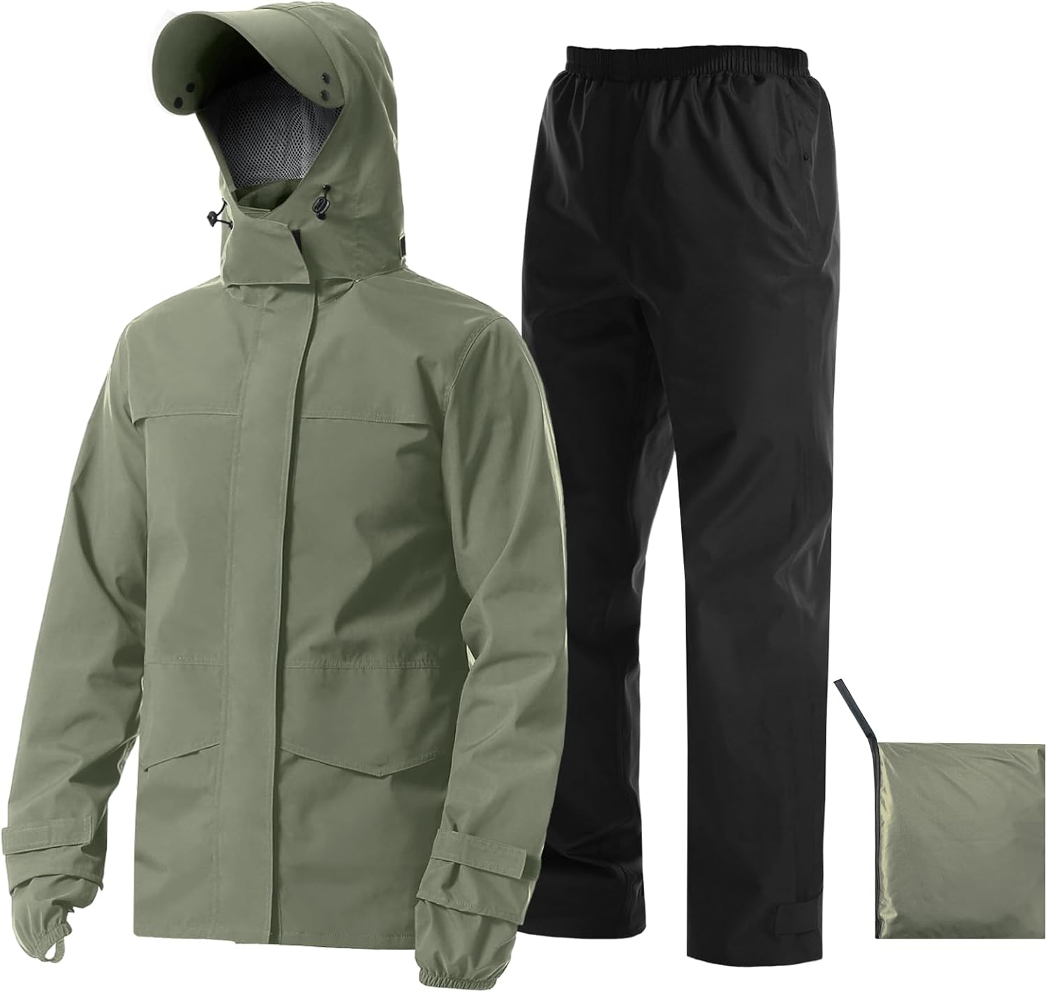 iCreek Rain Suit Waterproof Breathable Lightweight 2-Piece Rain Gear Unisex
