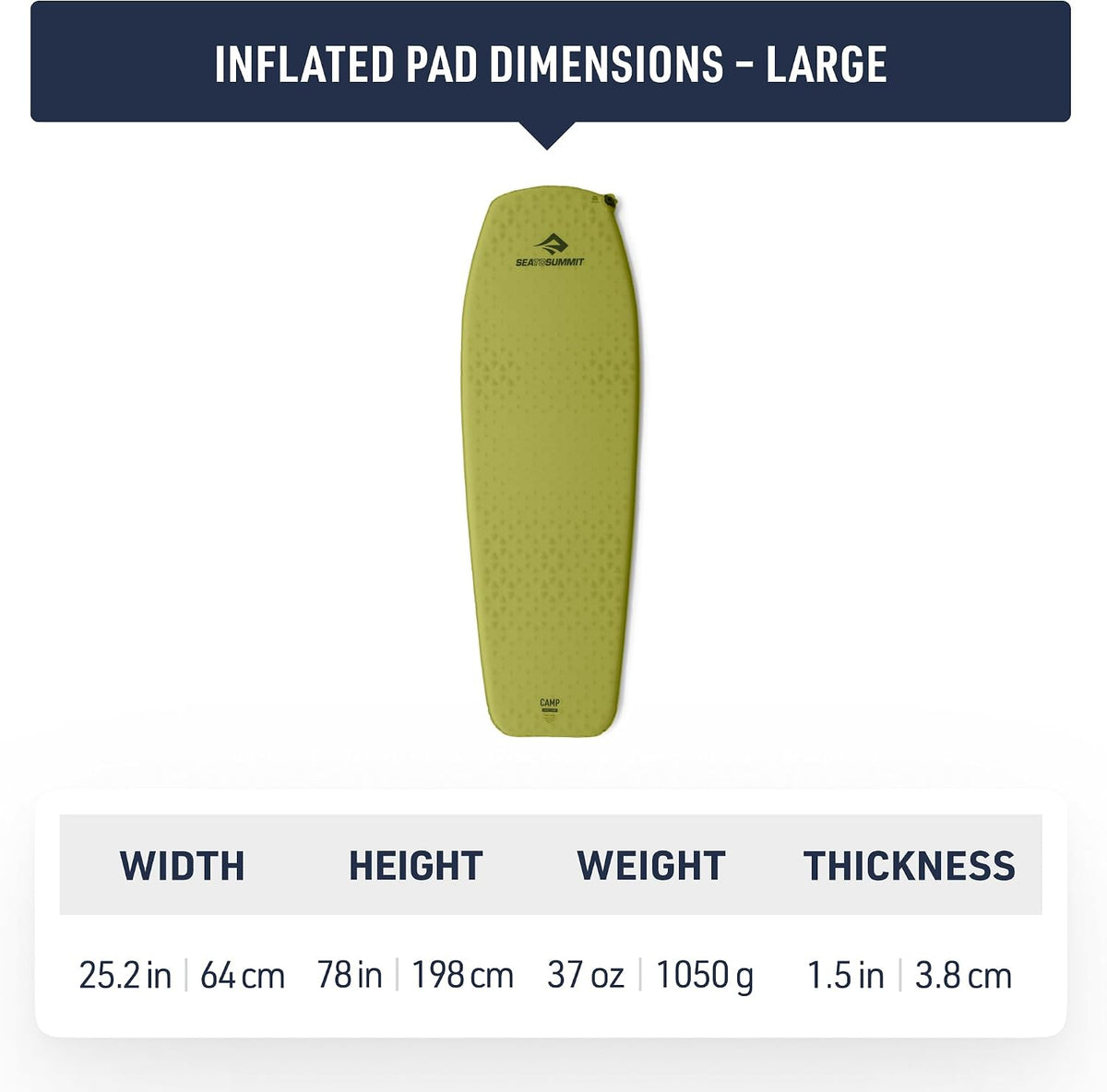 Sea to Summit Camp Plus SI Sleeping Mat, Tapered/Large