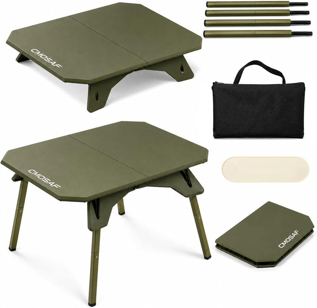 2-in-1 Tactical Camping Table with Adjustable Height