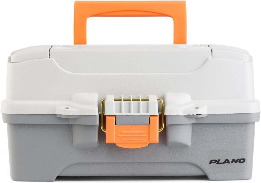 Plano 2-Tray Tackle Box with Dual Top Access, Blue Metallic/Off White, Premium Tackle Storage, 620206, One Size
