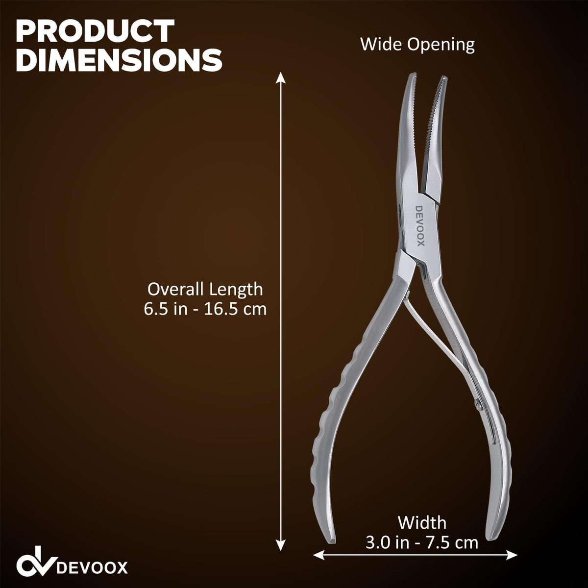 Fish Bone Pliers Curved 6.5" Stainless Steel Japanese Made Needle Nose Pliers for Premium Food Grade Fish Bone Tweezers with Heavy Duty Pin Bone Remover with Non-Slip Grip Fish Deboning Plier.