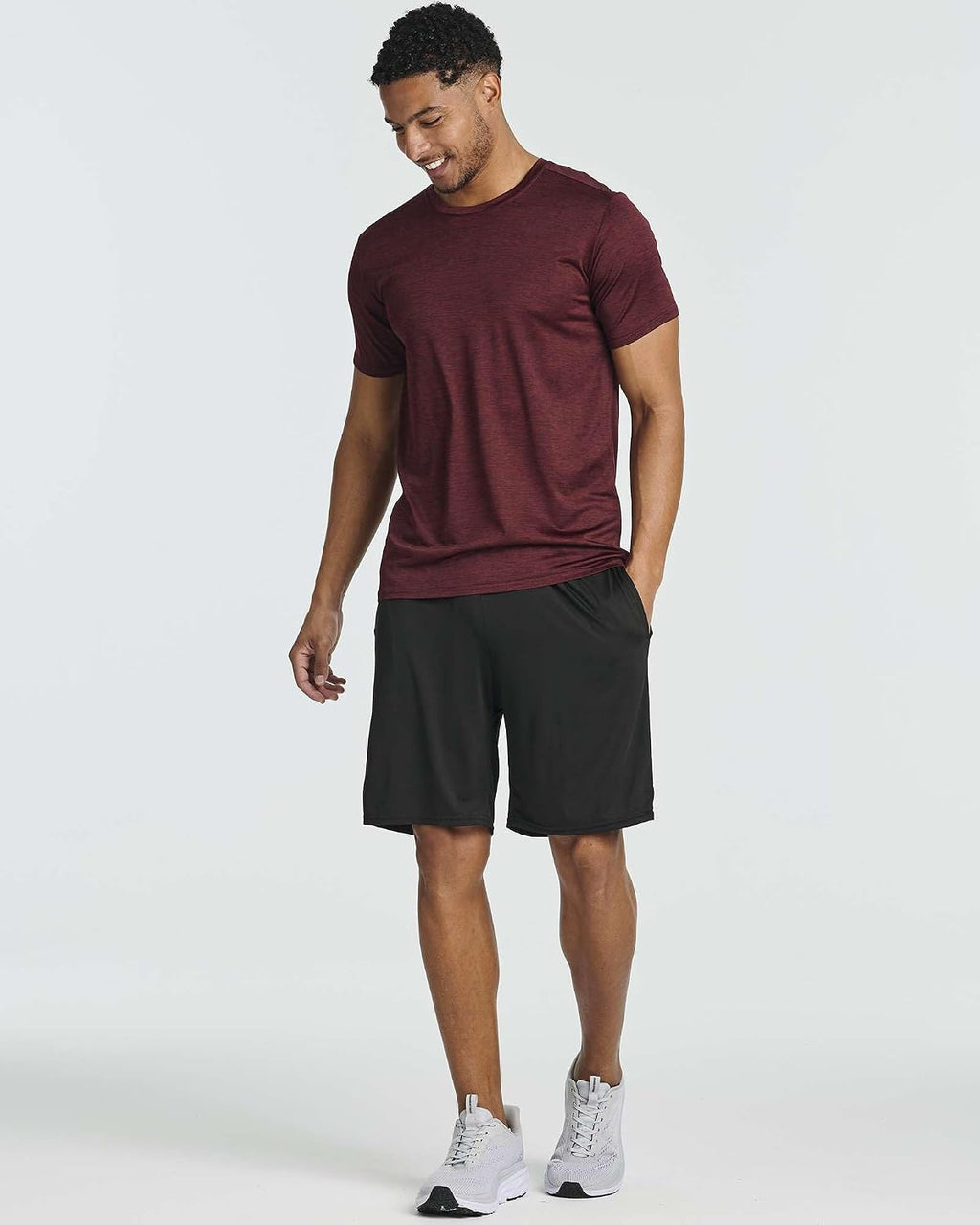 5 Pack Men's Dry Fit Workout T Shirts Crew Neck Athletic Gym Running Tees | Short Sleeve, Moisture Wicking, Cooling, Stretch, Undershirts, Work, Summer, Hiking, Tennis, Basketball, Sports, Exercise