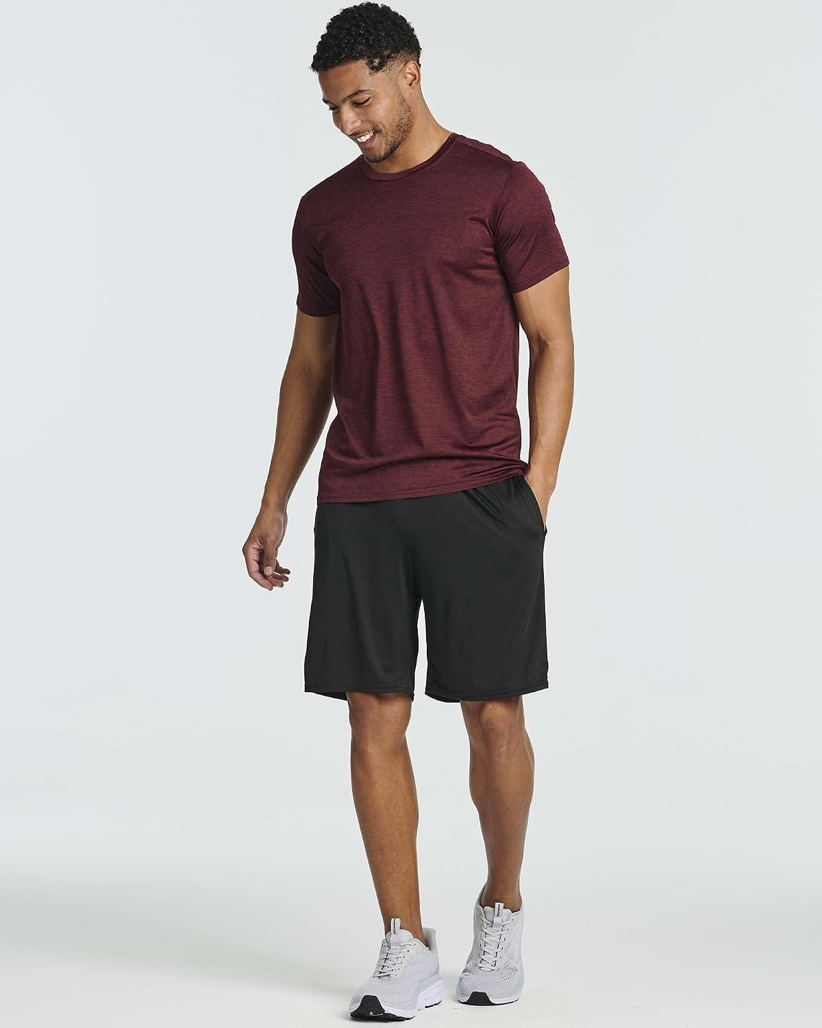 5 Pack Men's Dry Fit Workout T Shirts Crew Neck Athletic Gym Running Tees | Short Sleeve, Moisture Wicking, Cooling, Stretch, Undershirts, Work, Summer, Hiking, Tennis, Basketball, Sports, Exercise