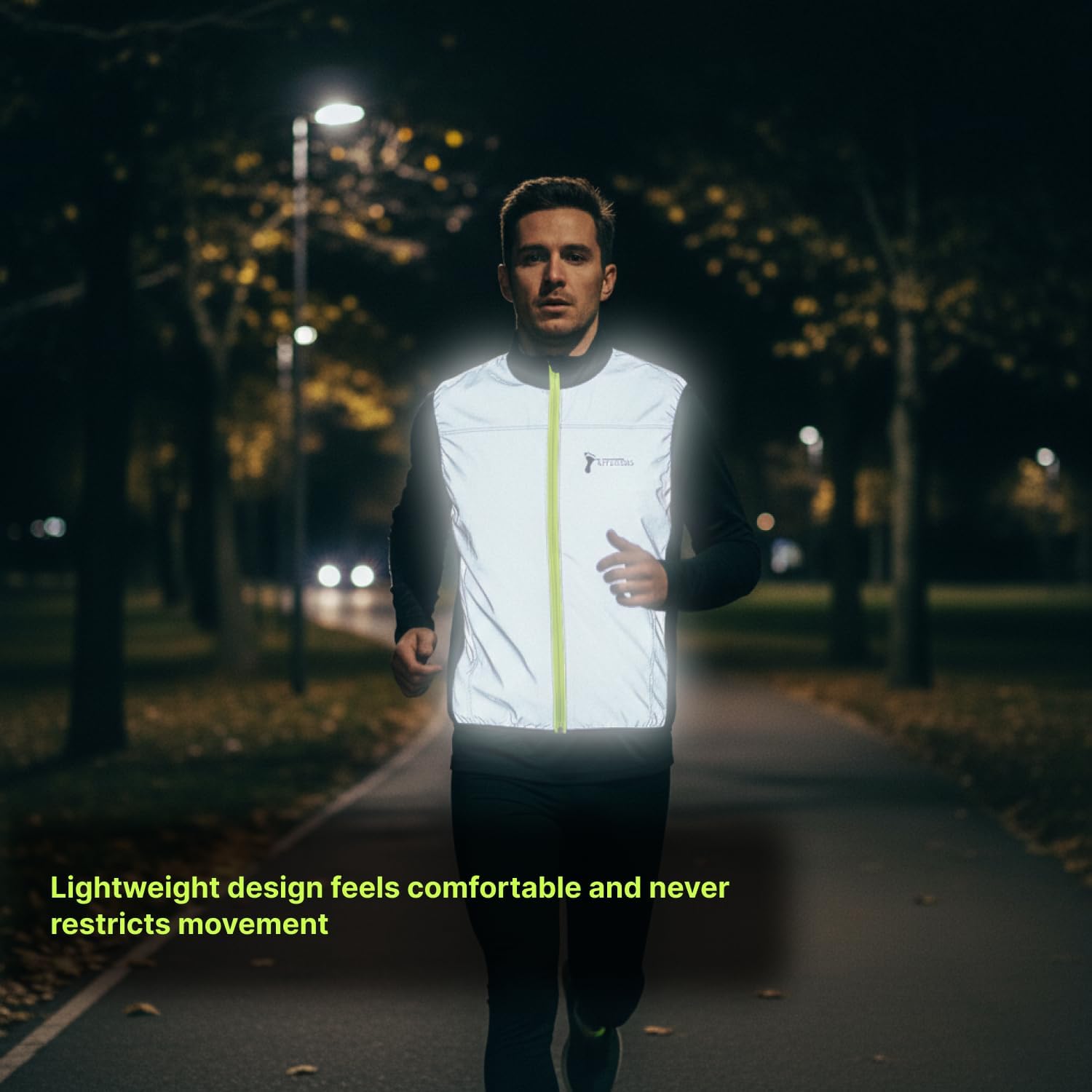 ReflecToes Reflective Bike Vest for Night Visibility – Hi Vis Running & Cycling Gilet – Lightweight, Breathable Outer Layer