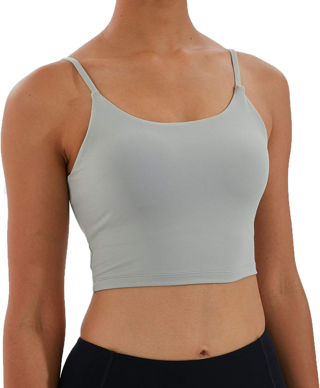 Women's Strappy Stretch Sports Bra Longline Yoga Tank Top Fitness Bra Workout Camisole Crop Tops for Teen Girl