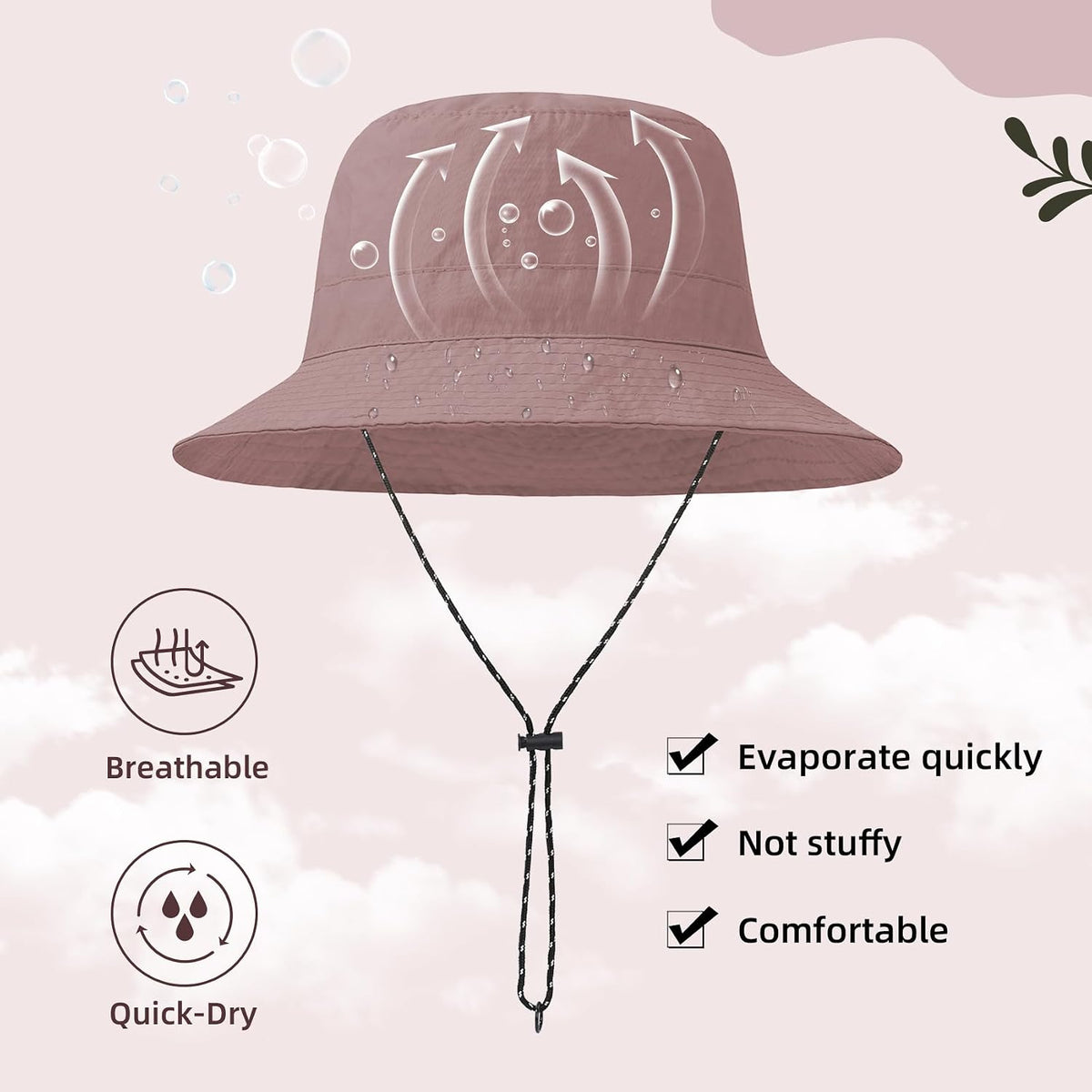 Durio Waterproof Bucket Hats for Woman UPF 50+ Sun Hat